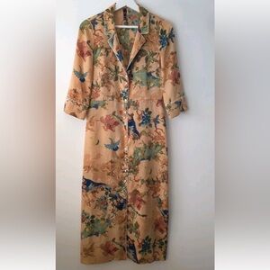 Zara TRF Kimono Dress Japanese Print Maxi Dress  - XS
